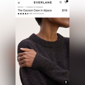 Everlane Cocoon Crew Alpaca M